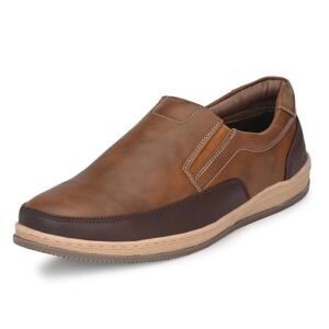 Runova Men's UrbanFlex-01 Loafers | Casual Shoes for Men | Soft Cushioned Insole | Moccasins | Lightweight Comfortable Slip-On Shoes (RF-3392)